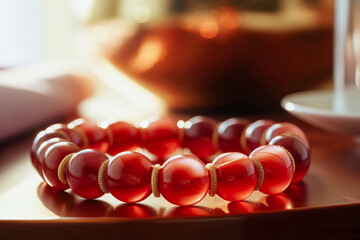 Red agate string