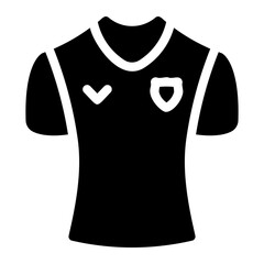 football shirt glyph icon