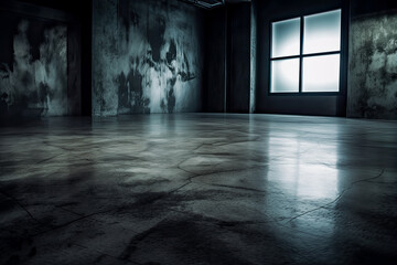 Texture dark concrete floor. Generative Ai. Grunge, Rough, Industrial, Urban, Raw, Surface, Material, Cement, Stone, Gray, Black, Charcoal, Sleek, Smooth, Modern, Contemporary, Minimalist, Loft, Wareh
