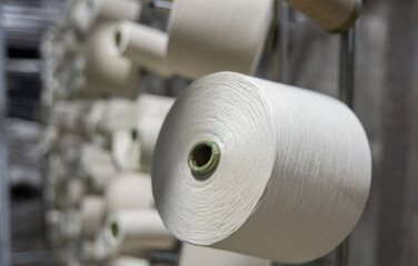 white color threads are using as a Raw Material