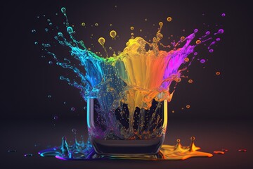 Splashes of different colors