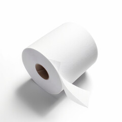 roll of toilet paper isolated on white