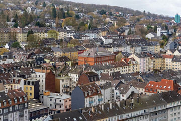 Fototapeta na wymiar Blick auf Wuppertal vom Dach des Gaskessels