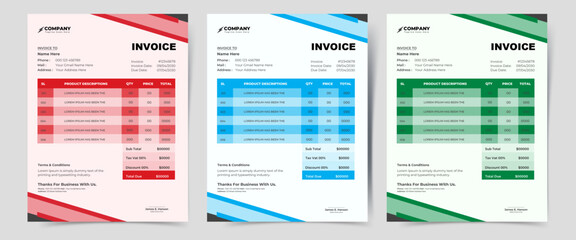 flat design invoice template