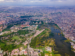 Aerial images of the University of Lagos, Nigeria