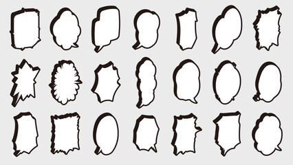 色々な形の吹き出し