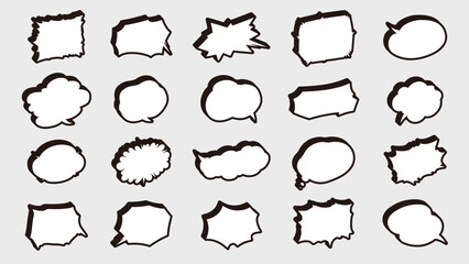 Fototapeta premium 色々な形の吹き出し