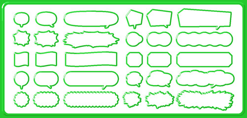 Obraz premium 色々な形の吹き出し