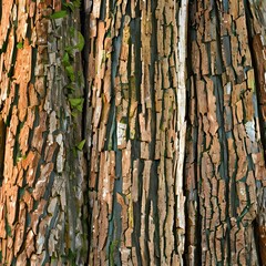 Close-up of chestnut bark. Background from living wood. Skin of the forest nature. Image created with Generative AI.