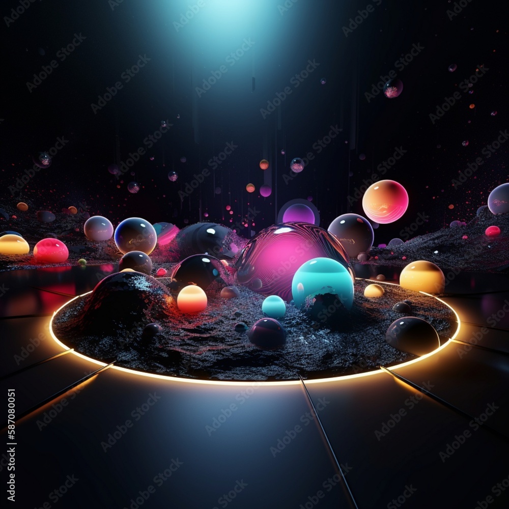 Poster abstract technology background created with ai technology