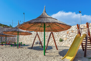 Playground for children on beach