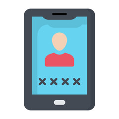 Account Password Flat Icon