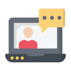 Video Chat Flat Icon