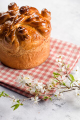Easter cake with a willow branches