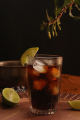 A glass of Cuba Libre