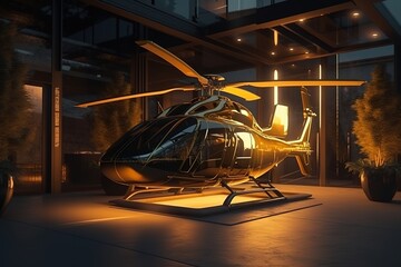 Futuristic Helicopter Concept Design by generative ai