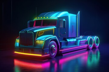 Futuristic Truck Concept Design by generative ai