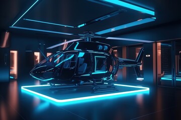 Futuristic Helicopter Concept Design by generative ai