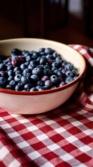 A bowl with blueberries