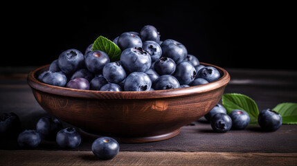 A bowl with blueberries