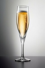 Champagne glass with champagne. Generative AI