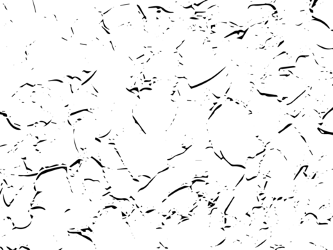 Rustic cracked texture with many cracks and scratches. Abstract background. PNG graphic illustration with transparent background.