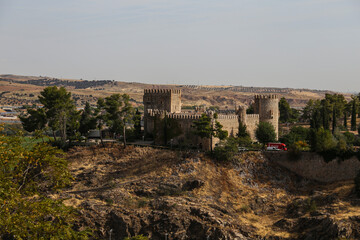 Panoramic view of the Castle of San Servando in Toledo