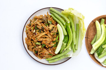 Spicy bamboo shoot salad. Thai food