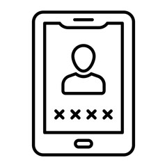 Account Password Outline Icon