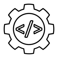 Code Setting Outline Icon