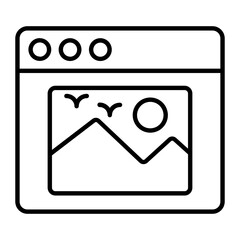 Web Interface Outline Icon