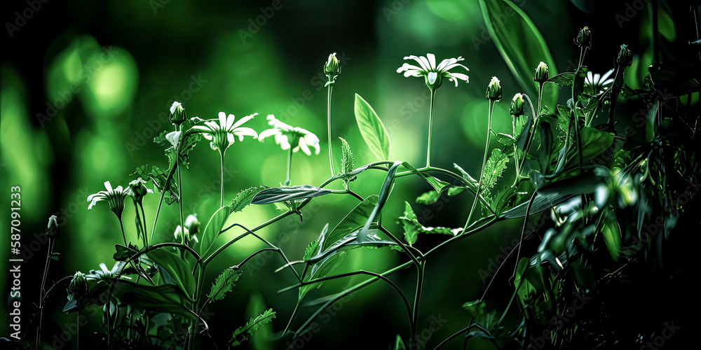 Aufkleber a splendid emerald background shimmers with a vibrant glow - generative ai.