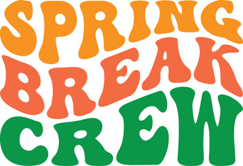 Spring Break Crew Retro SVG