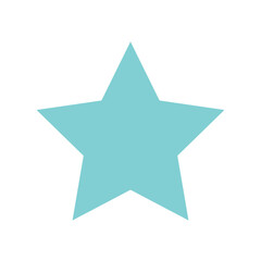 Obraz premium Blue star icon on white background