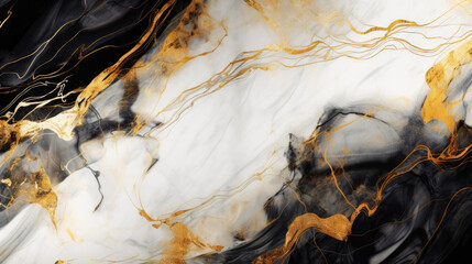Golden marble abstract texture background. Generative AI.