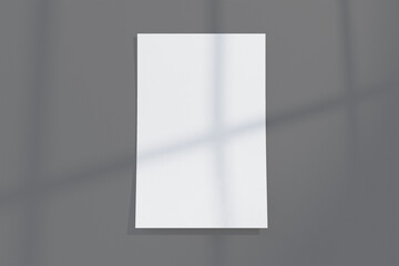 Mockup of a flyer with window shadow overlay
