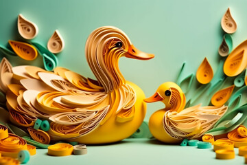 Fototapeta premium Mother's Day, Mom and Baby love. Generative AI