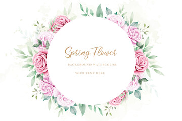  hand drawn  floral wreath and background design