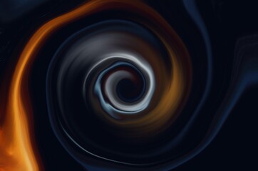 abstract design spiral on black background illustration 