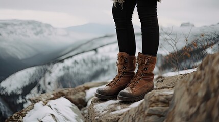 hiking in the mountains