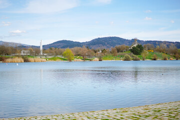 Clear blue lakes, peaceful idyllic scenery