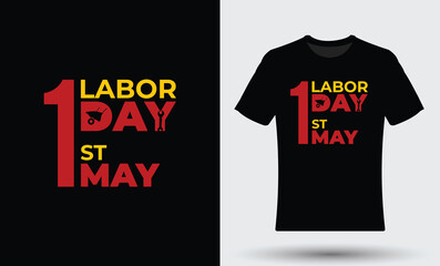 Naklejka premium Celebrating happy international labor day t shirt design