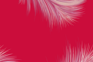 Fototapeta premium Watercolor Flowers, Roses, Peony Flowers, Feather Scenery