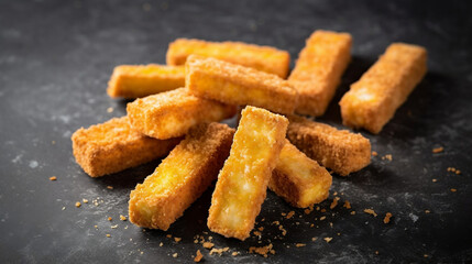sweet and crispy: savor a stack of french toast sticks, start your day right, delicious breakfast options to satisfy every craving. generative ai