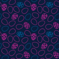 Easter retro eggs seamless spring pattern for kids clothes print and notebooks and wrapping paper and fabrics
