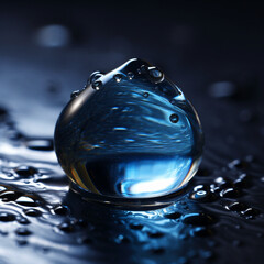 a water droplet close up, generative AI
