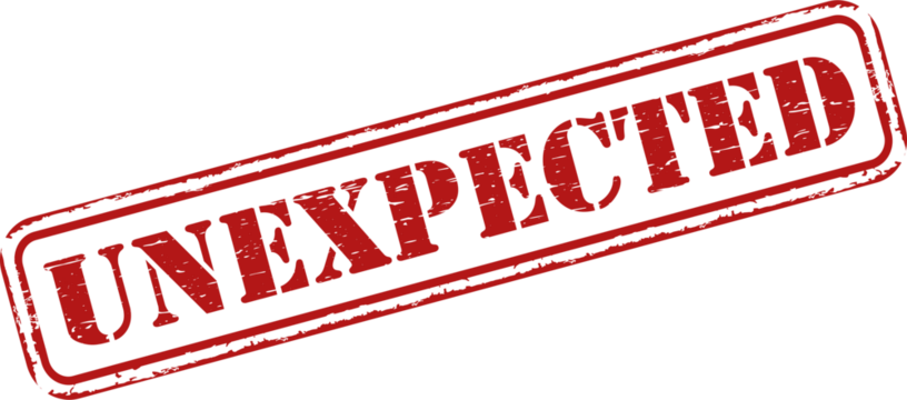 Unexpected grunge rubber stamp