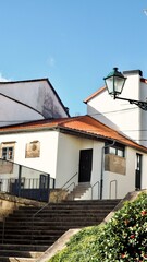 Beautiful old buildings and streets, Santiago de Compostela, Spain, capital of Spain