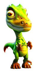 Naklejka premium 3D Dinosaur in the Desert (with transparent background)