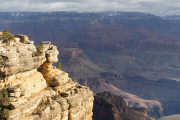 Views from the South Rim into the Grand Canyon National Park, Arizona, USA